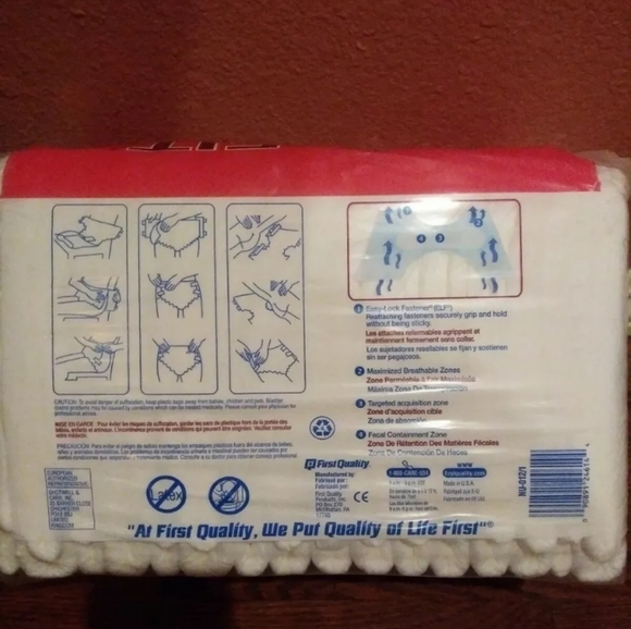 First Quality Nu-fit Brief Diaper size medium - Picture 2 of 2